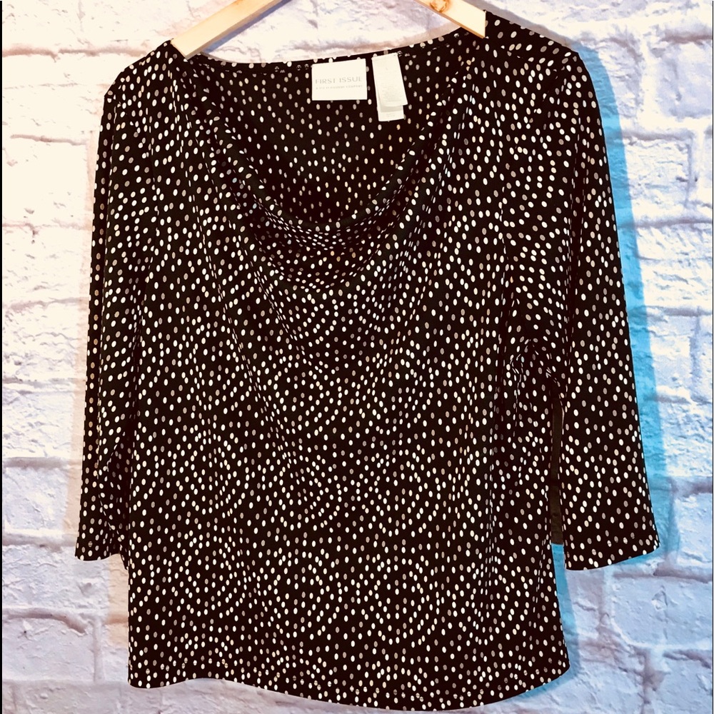 LIZ CLAIBORNE pullover top with cowl neckline
